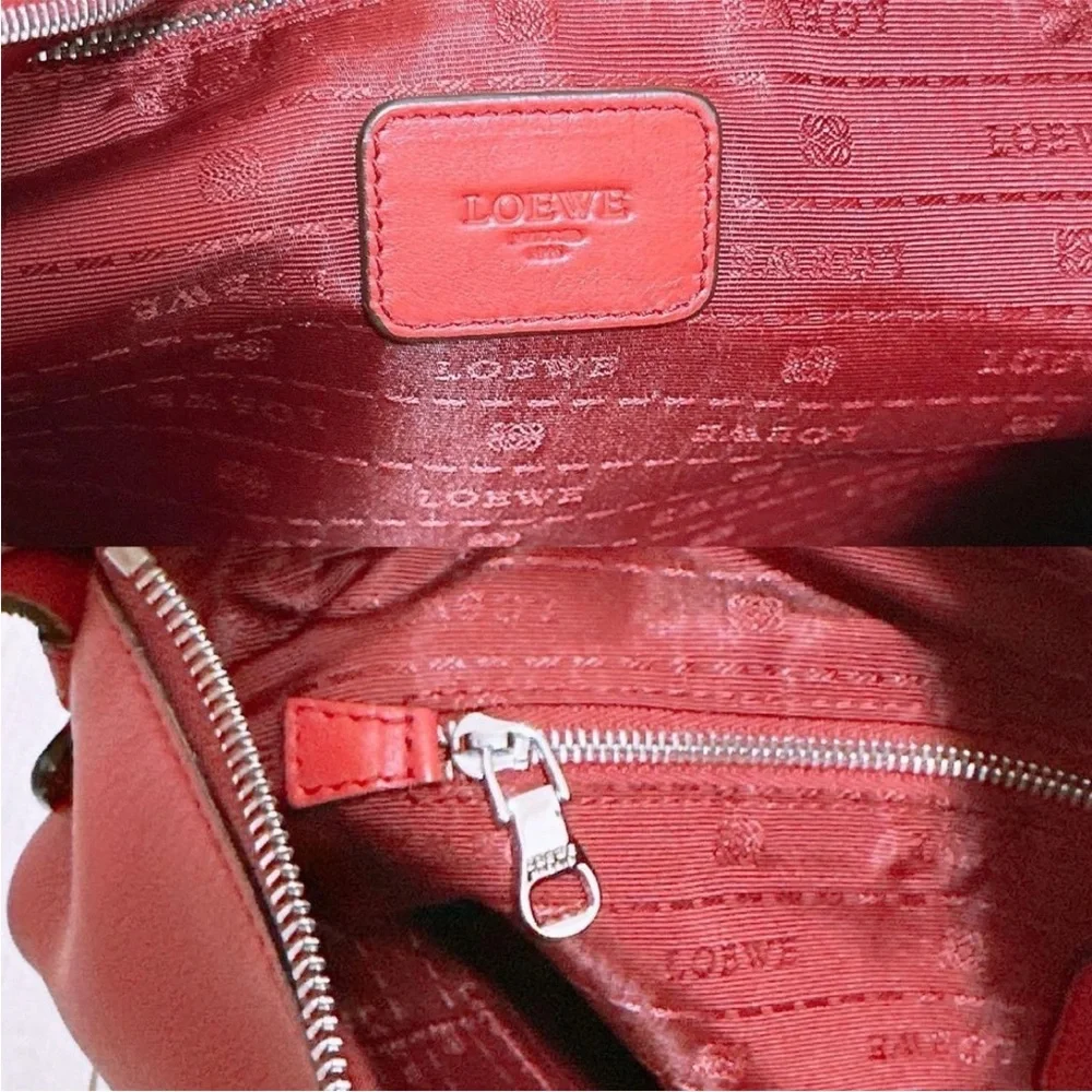 Loewe Red Leather Shoulder Bag - Picture 12 of 13